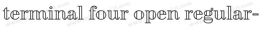 terminal four open regular字体转换